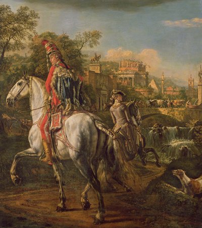 حصار على ظهور الخيل ، 1773 بواسطة برناردو بيلوتو (كاناليتو)