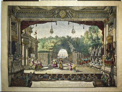 باليه Le Turc Genereux من Les Indes Galantes بواسطة جان فيليب (جان فيليب) رامو - في مسرح بورغ في فيينا بواسطة برناردو بيلوتو (بيلوتي) (1720-1780) بواسطة برناردو بيلوتو (كاناليتو)