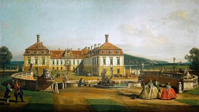 قصر المتعة الإمبراطوري Schloßhof ، Ehrenhofseite بواسطة برناردو بيلوتو (كاناليتو)