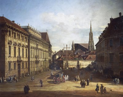 Lobkowitzplatz (ساحة Lobkowitz) في فيينا بواسطة برناردو بيلوتو (كاناليتو)
