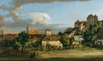 Pirna: The Obertor من الجنوب ، منتصف خمسينيات القرن التاسع عشر. بواسطة برناردو بيلوتو (كاناليتو)