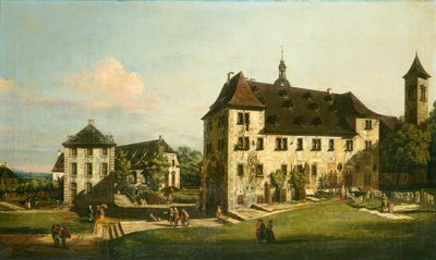 قلعة كونيغشتاين: الفناء مع Magdalenenburg بواسطة برناردو بيلوتو (كاناليتو)