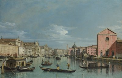 مدينة البندقية. يصل أعلى القناة الكبرى التي تواجه سانتا كروس ، 1740s بواسطة برناردو بيلوتو (كاناليتو)