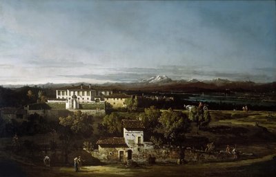 منظر لفيلا بيرابي ، لاحقًا ميلزي ، في جازادا ، 1744. بواسطة برناردو بيلوتو (كاناليتو)