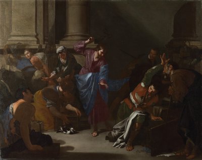 المسيح يقود التجار من المعبد ، ج. 1645 بواسطة برناردو كافالينو