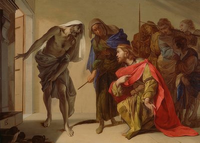 شاول والساحرة من إندور. حوالي 1650-56 بواسطة برناردو كافالينو