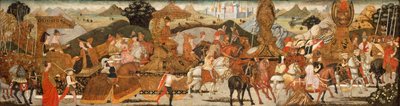 انتصار الإسكندر ، c.1485 (temepra والتذهيب على اللوحة) بواسطة برناردو روسيلي
