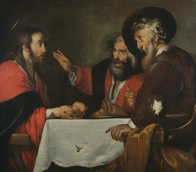 العشاء في عمواس بواسطة Bernardo Strozzi
