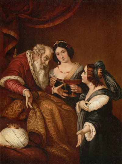 استير يطرح أحشويروش الرحمة بواسطة برناردو بعد Strozzi