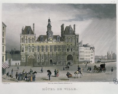 فندق دي فيل ، باريس ، 1832 (نقش الألوان) بواسطة برنهارد شميدت