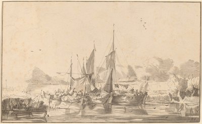 القناة في أوتريخت ، 1771 ، نشرت عام 1787. بواسطة برنارد شرودر