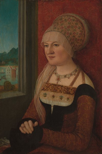 صورة لامرأة ، حوالي 1510-15 (زيت على الزيزفون) بواسطة برنارد ستريجل