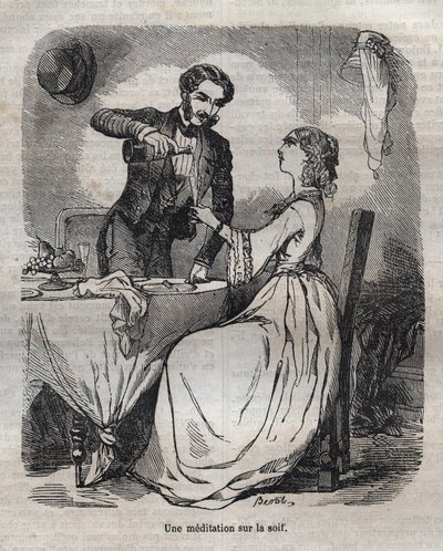 تأمل في العطش - نقش في "La Physiologie du gout" لـ Jean Anthelme Brillat Savarin (Brillat-Savarin بواسطة بيرتال
