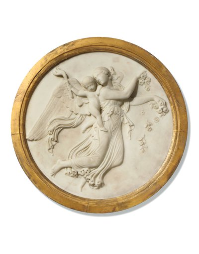 نقش بارز مستدير لـ "اليوم" ، حوالي 1815-2020 (رخام في إطار من الخشب المذهب) بواسطة بيرتل (ورشة عمل) ثورفالدسن