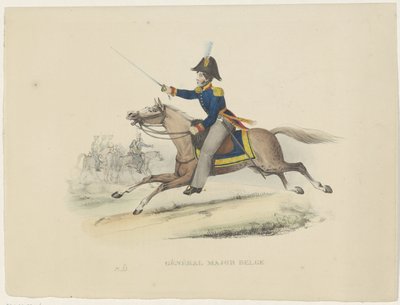Belgische generaal-majoor ، 1830 اللواء البلجيكي (العنوان على الكائن) الأزياء البلجيكية: القديمة والحديثة ، العسكرية ، المدنية والدينية ، 1830 (عنوان السلسلة) بواسطة جان بابتيست أمبرواز مارسيلين جوبارد