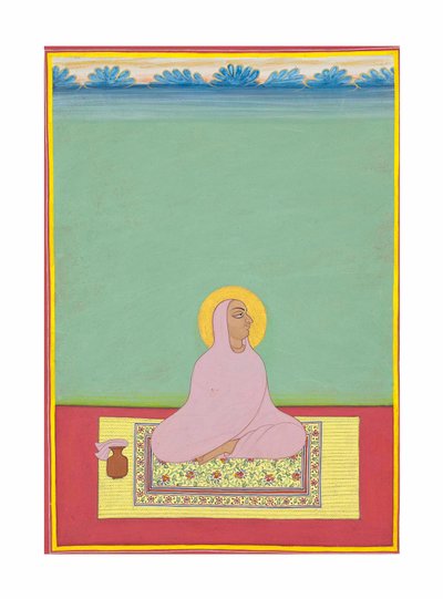 صورة للمهراجا شري نارايان جي ، حوالي عام 1830 (أصباغ غير شفافة وذهب على ورق) بواسطة بهاتي شانكار داس