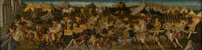 Scipio Africanus هزيمة هانيبال ، 1470 ج (تمبرا على قماش مركب على لوحة) (انظر أيضًا 488155) بواسطة Biagio di Antonio