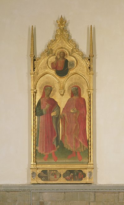 SS. Cosmas and Damian، 1429 (تمبرا وأوراق الذهب على اللوحة) بواسطة Bicci di Lorenzo