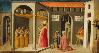القديس نيقولاوس إنعاش ثلاثة شبان ، 1433-1435. بواسطة Bicci di Lorenzo