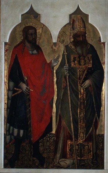 سانت جوليان وسانت زنوبيوس (تمبرا على اللوح) بواسطة Bicci di Lorenzo