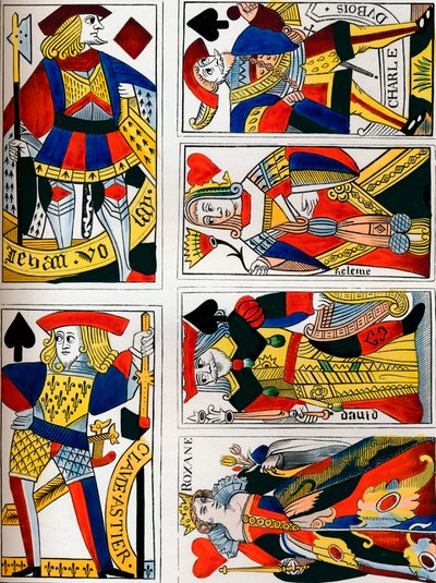 أوراق اللعب ، القرن السادس عشر ، 1849. بواسطة بيسون وكوتارد
