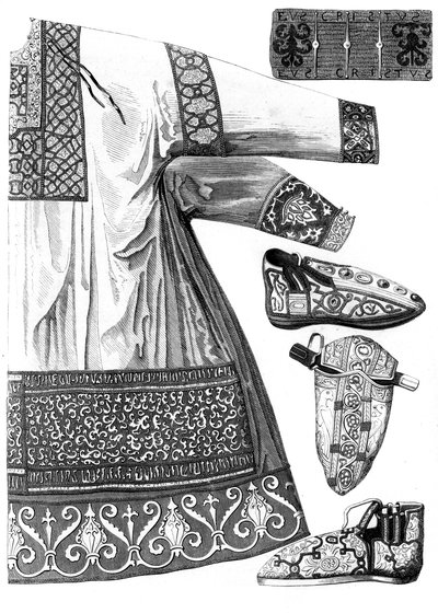 الملابس الملكية لشارلمان 742-814 ، القرن الخامس عشر 1849. بواسطة بيسون وكوتارد