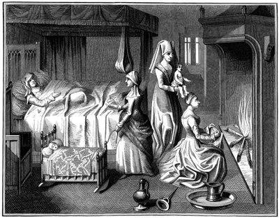 الطفل حديث الولادة ، القرن الخامس عشر 1849. بواسطة بيسون وكوتارد