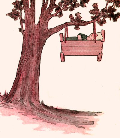 Hush-a-Bye Baby ، رسمها Blanche Fisher Wright بواسطة بلانش فيشر رايت