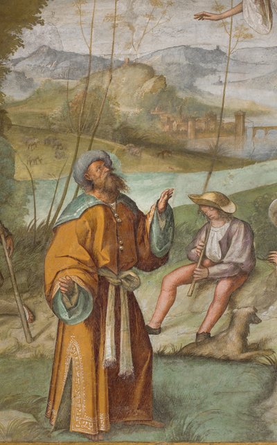 الممر المركزي ، أول منطقة شمالية ، إعلان لـ Gioacchino ، Boccaccio Boccaccino 1514-15 ، التفاصيل بواسطة بوكاتشيو بوكاتشينو