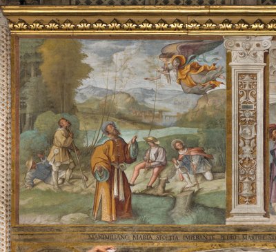 الممر المركزي ، أول منطقة شمالية ، إعلان لـ Gioacchino ، Boccaccio Boccaccino 1514-15 بواسطة بوكاتشيو بوكاتشينو