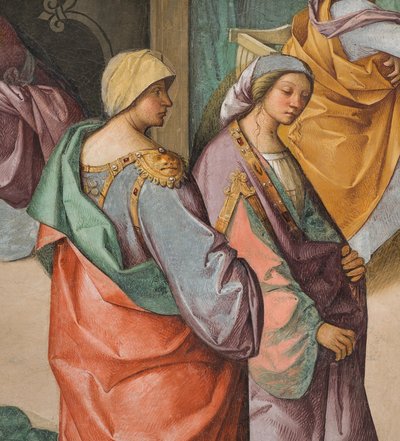 صحن مركزي ، الامتداد الشمالي الثاني ، ولادة العذراء ، بوكاتشيو بوكاتشينو 1514-15 ، التفاصيل بواسطة بوكاتشيو بوكاتشينو