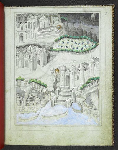 أضف 24189 ، ص .5 و ، جزيرة قبرص ، من "الكتاب المصور لرحلات السير جون ماندفيل" ، حوالي 1410 (ورق) بواسطة المدرسة البوهيمية