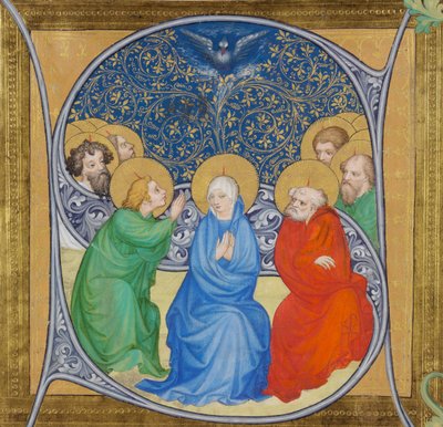The descent of the Holy Spirit - Pentecost بواسطة المدرسة البوهيمية