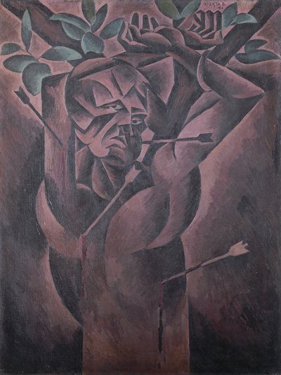 القديس سيباستيان ، بواسطة Bohumil Kubista (1884-1918) ، زيت على قماش ، 98x75 سم بواسطة بوهوميل كوبيستا