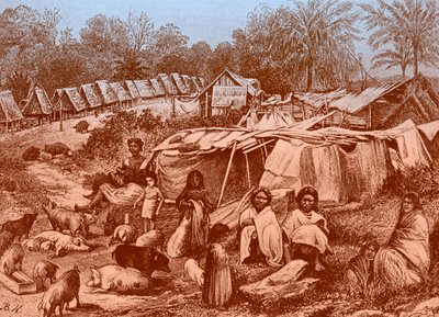 قرية بنما ، أواخر القرن التاسع عشر. بواسطة بوهوسلاف كروبا
