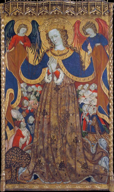 La Vierge de Misericorde - Peinture de Bonanat Zaortiga (actif 15eme siecle) ، تمبرا على الخشب (223x126.8 سم) ، حوالي 1430 - Virgin of Mercy ، تمبرا على لوح من Bonanat Zaortiga ، ca 1430 - Museu Nacional d