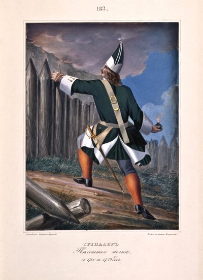 غرينادير من فوج المشاة في 1700-1732 ، 1841 بواسطة بوريس أرتيمييفيتش تشوريكوف