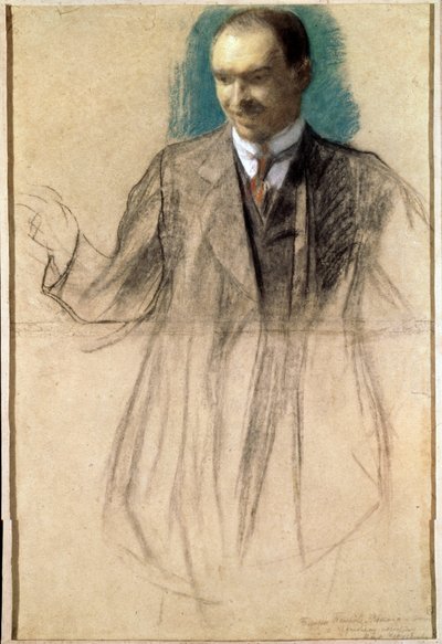 صورة للفنان كوزما بتروف فودكين (بتروف فودكين) (1878-1939). (صورة للفنان كوسما بيتروف فودكين). Oeuvre de Boris Michaylovich Kustodiev (Koustodiev) (1878-1927) ، كرتون باستيل سور بواسطة بوريس ميخائيلوفيتش كوستودييف