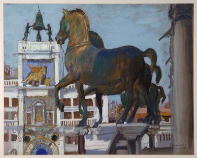 خيول سان ماركو ، 1907 بواسطة بوريس ميخائيلوفيتش كوستودييف