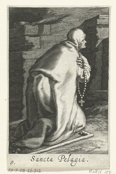 القديس بيلاجيا من أنطاكية كناسك Sancta Pelagia (العنوان على الكائن) الناسك (عنوان المسلسل) Sacra Eremus Ascetriarum (عنوان المسلسل) بواسطة إبراهيم بلويميرت
