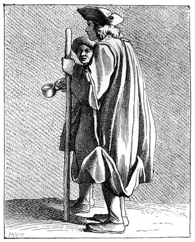 رجل أعمى من Quinze-Vingts ، 1737-1742. بواسطة Bouchardon