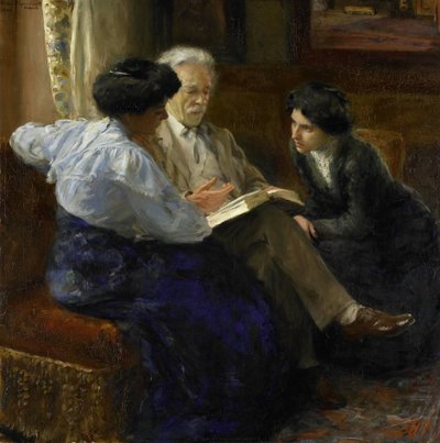 ألفونس ماري أنطوان جوزيف غراندمونت (1837-1909) ، الزوج الثاني للفنان ، يدرس فتاتين إيطاليتين بواسطة برامين هوبريخت