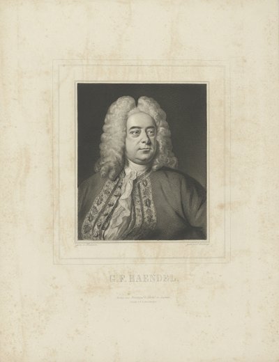 صورة الملحن جورج فريدريش هانديل 1685-1759 ، ج. 1840. بواسطة Breitkopf وهارتل
