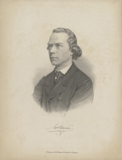صورة لعازف البيانو والملحن Carl Heinrich Carsten Reinecke 1824-1910 ، c. 1850. بواسطة Breitkopf وهارتل