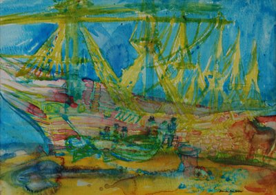 بحارة مع حصان (مرحاض على ورق) بواسطة بريندا برين بوكر