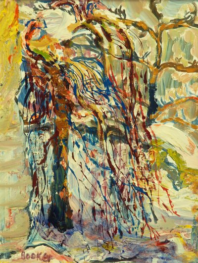 شجرة الصفصاف في الثلج بواسطة بريندا برين بوكر