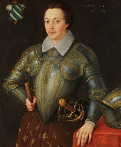 السير جون شورلي من Isfield 1565-1632. بواسطة الرسام البريطاني