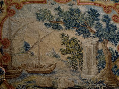 كرسي بذراعين منجد على طراز جورج الثاني ، حوالي 1760 ، المملكة المتحدة بواسطة المدرسة البريطانية