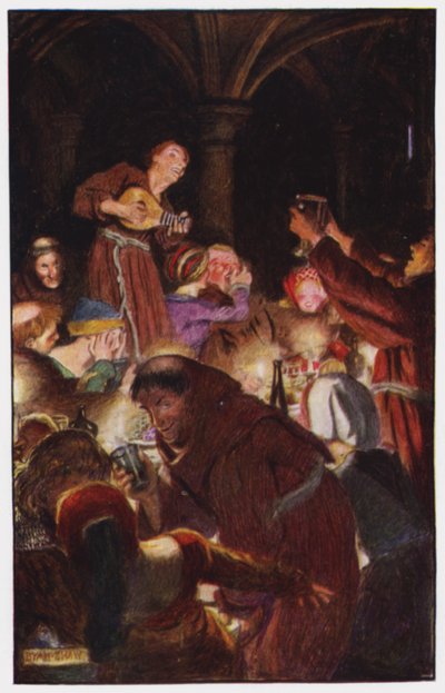 رسم توضيحي لـ The Cloister and The Hearth من تأليف تشارلز ريد (لون ليثو) بواسطة بيام (بعد) شو