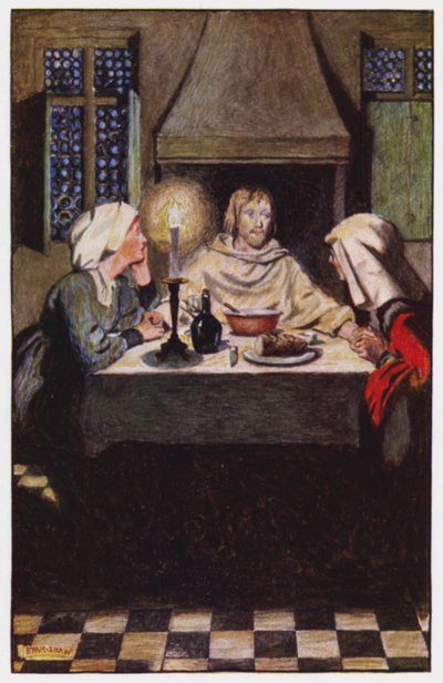 رسم توضيحي لـ The Cloister and The Hearth من تأليف تشارلز ريد (لون ليثو) بواسطة بيام (بعد) شو